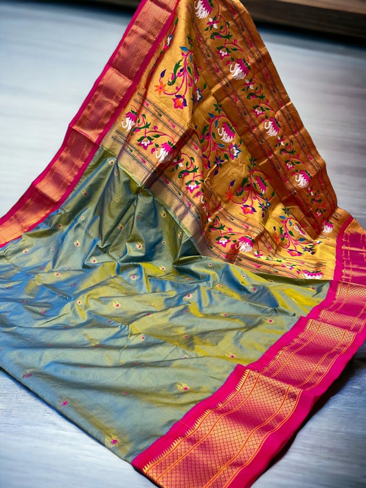 Pure Silk Kadiyal Paithani