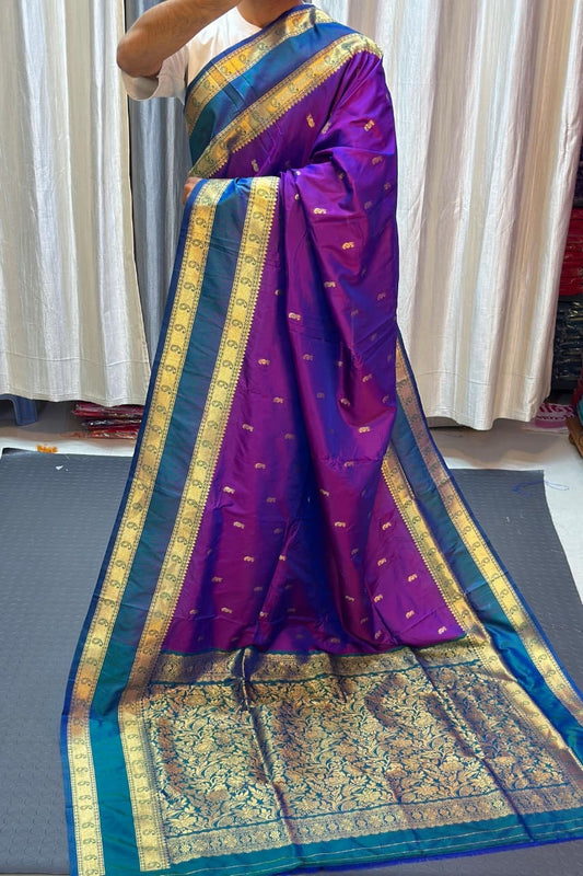 Mugdha Gadwal Border Paithani