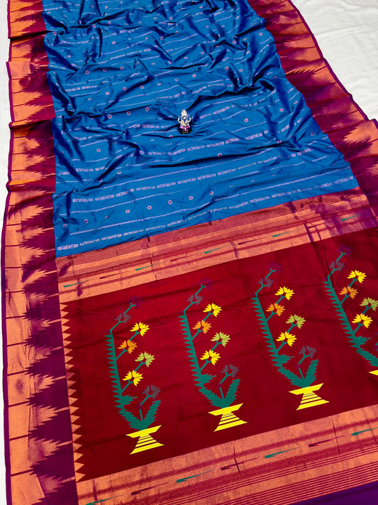 Temple Border Paithani