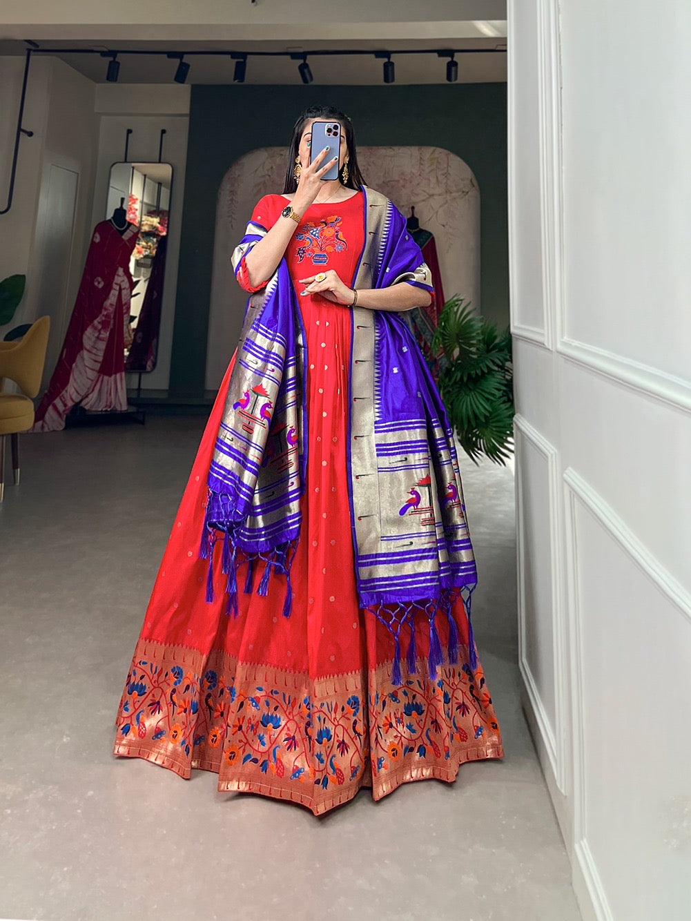 Paithani Gown – Tanishq Paithani