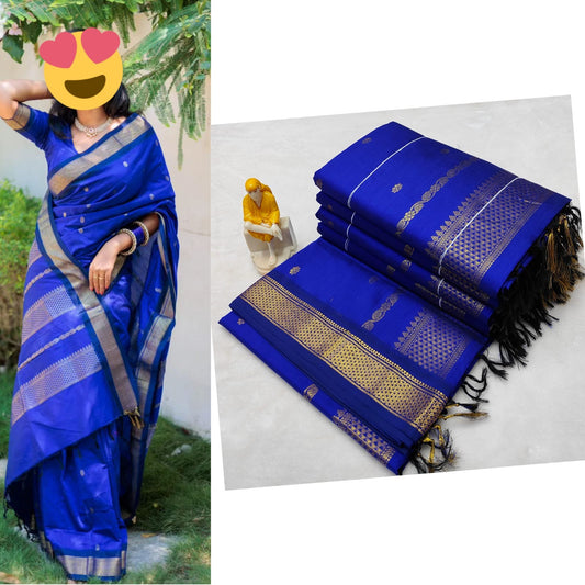 Pure Cotton Silk gadwal Saree