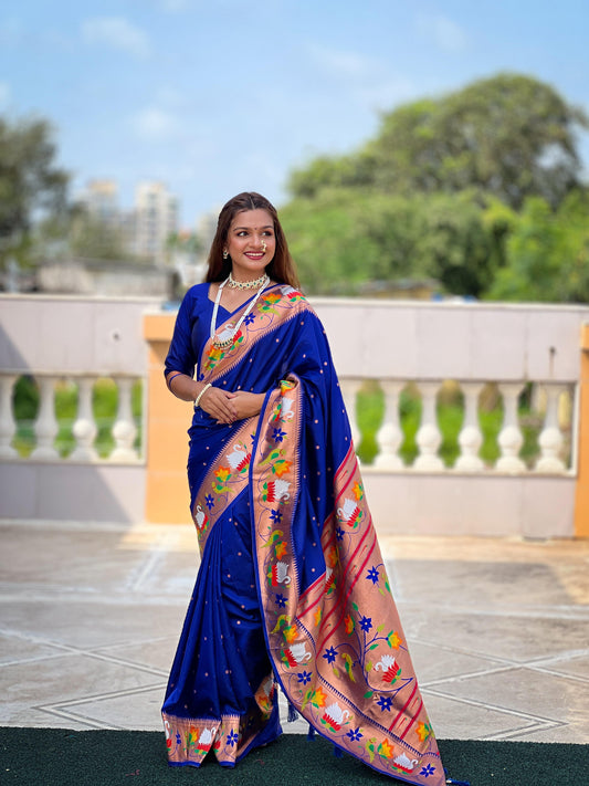 SBBP24- Swan Border Brocade Paithani !!