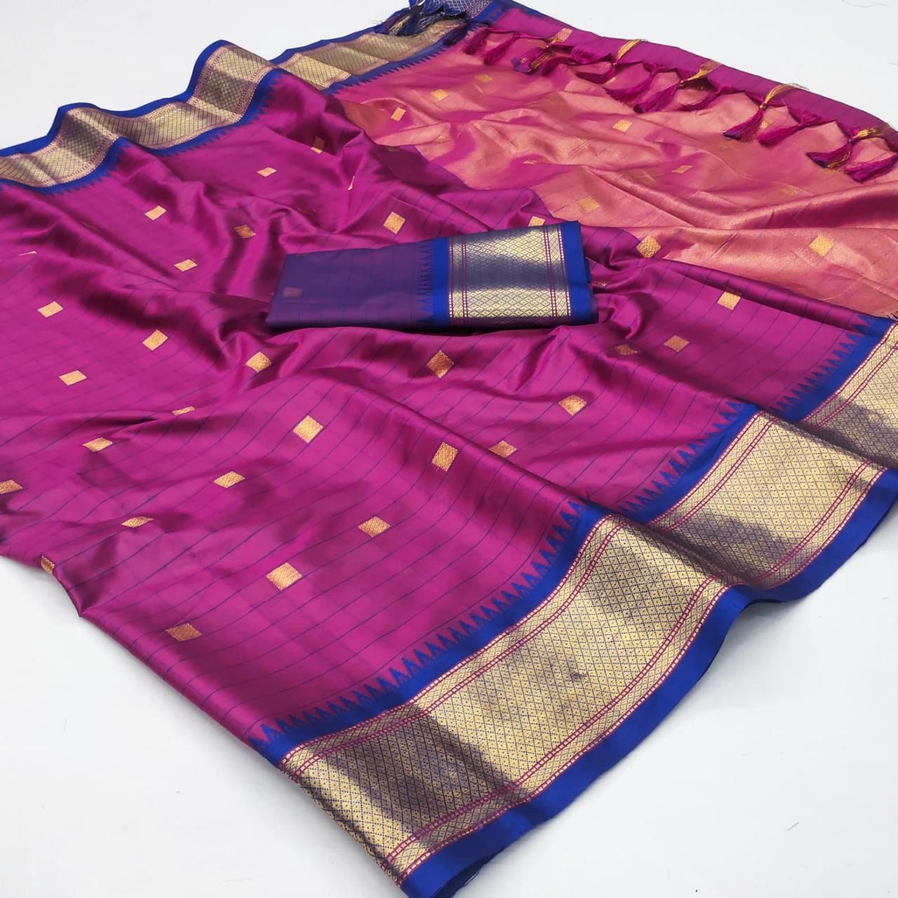 CMS99 Mercerised Cotton Silk Sarees