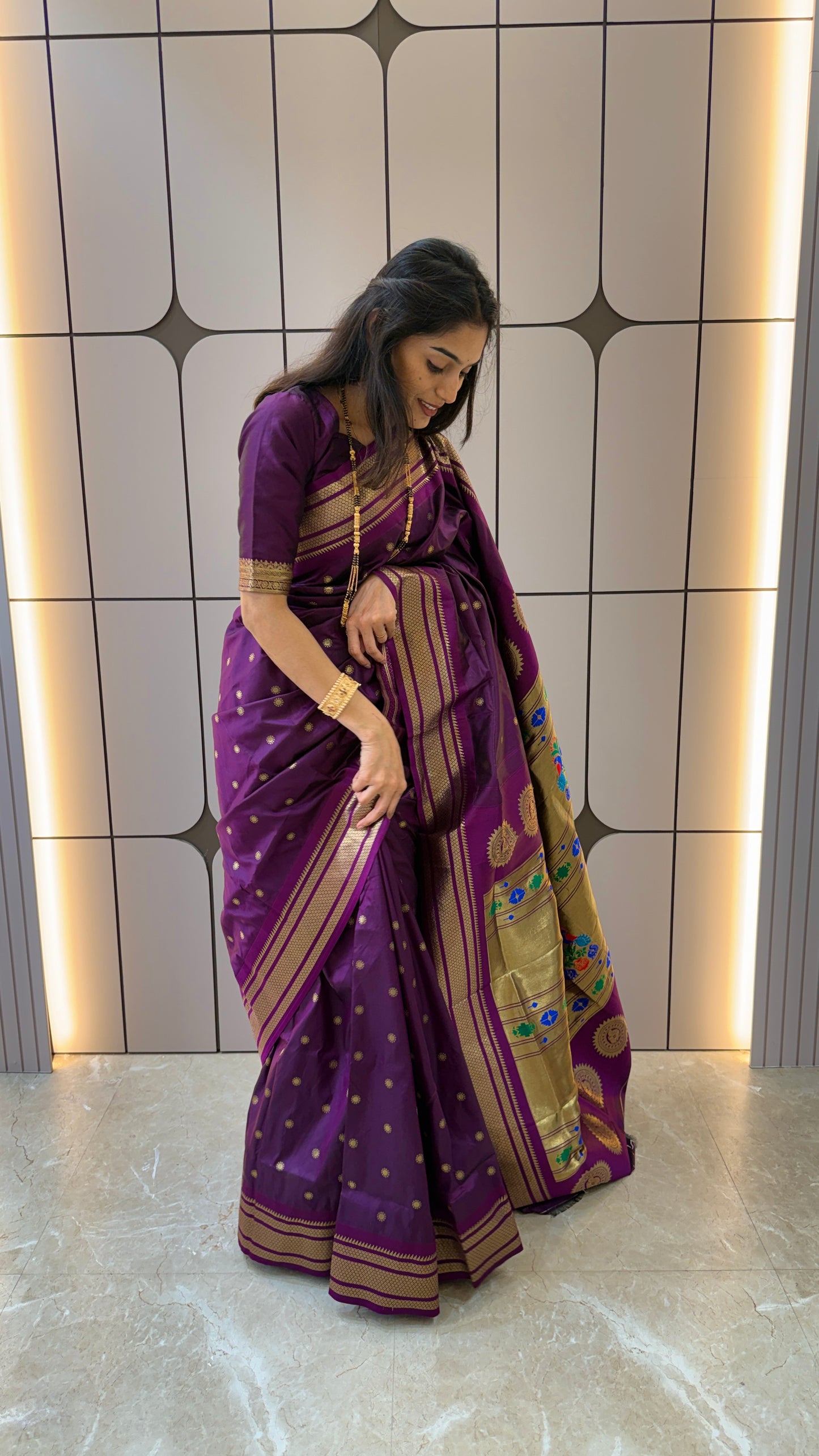 MAHARANI01 BLACK PAITHANI