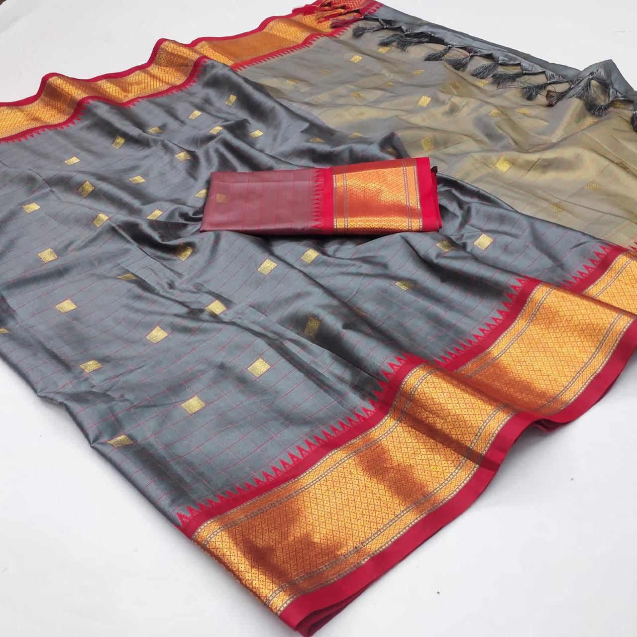 CMS99 Mercerised Cotton Silk Sarees
