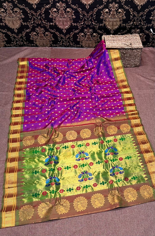 Kalanjali Paithani Pure Silk Handloom