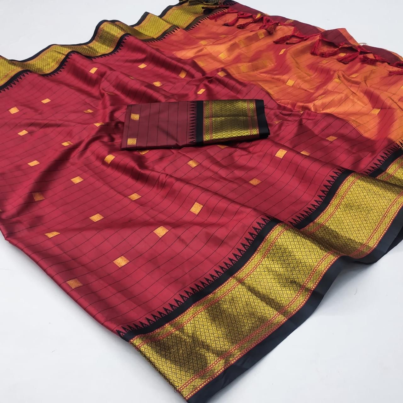 CMS99 Mercerised Cotton Silk Sarees