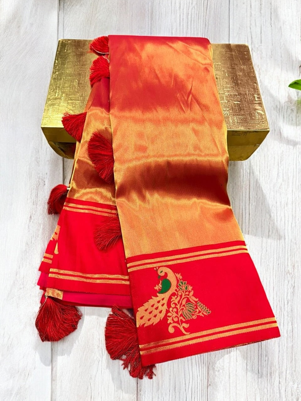Zariwork Peacock Border Paithani