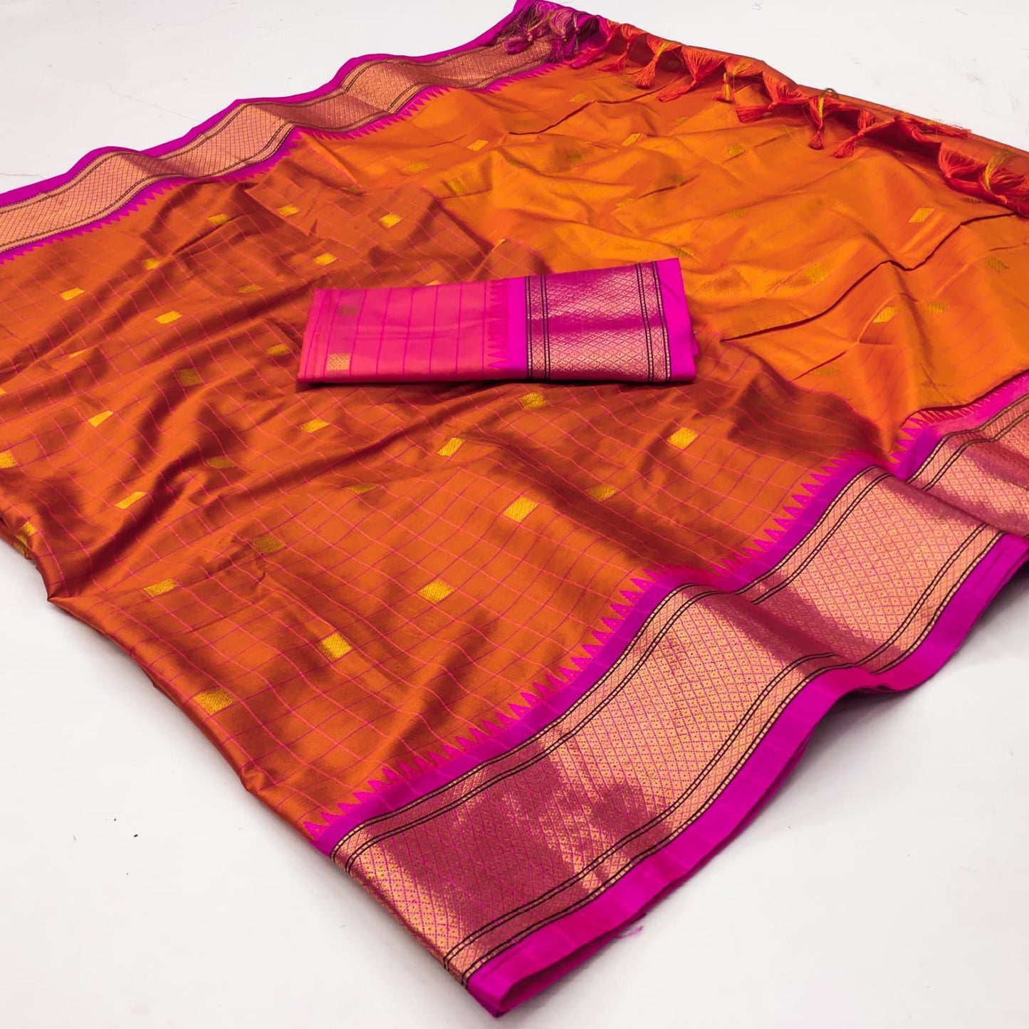 CMS99 Mercerised Cotton Silk Sarees