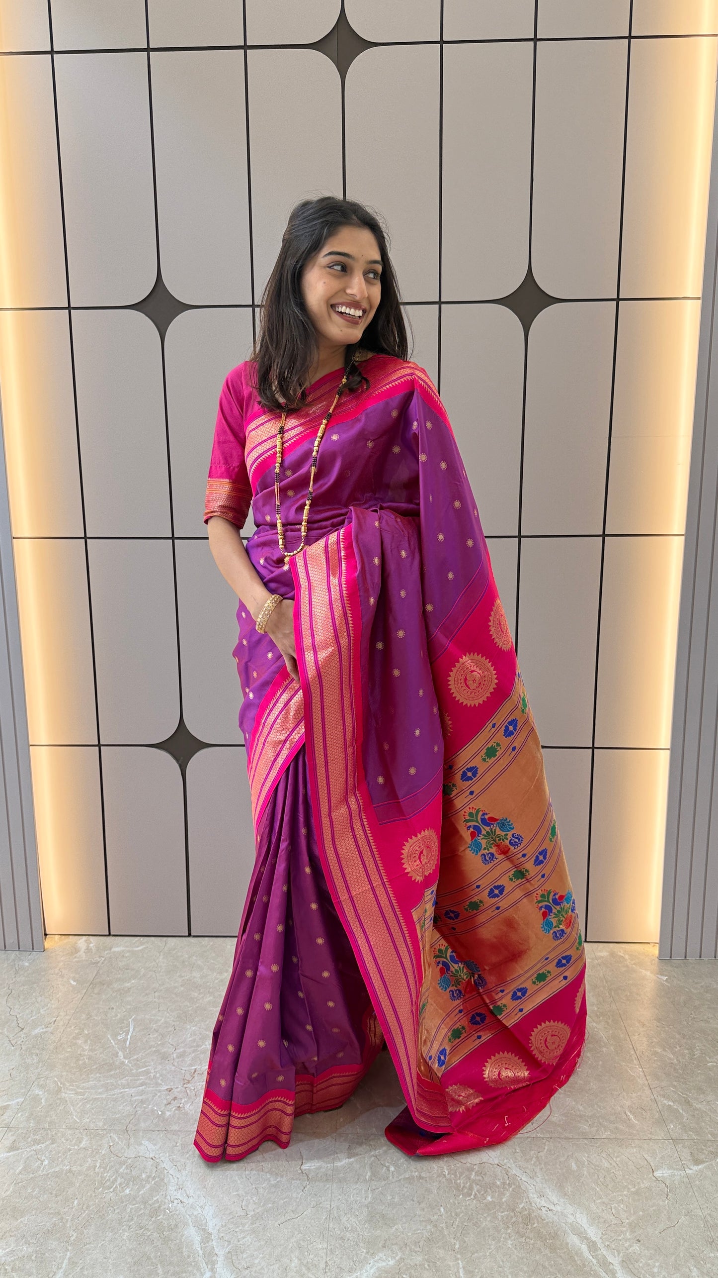 MAHARANI01 BLACK PAITHANI