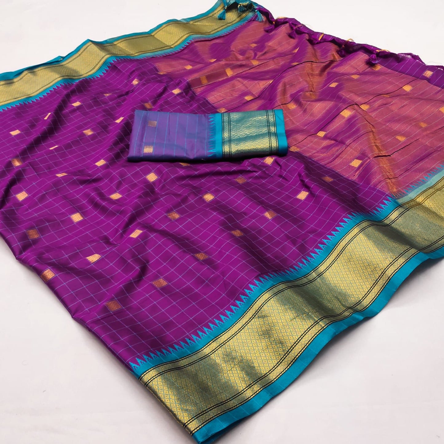 CMS99 Mercerised Cotton Silk Sarees