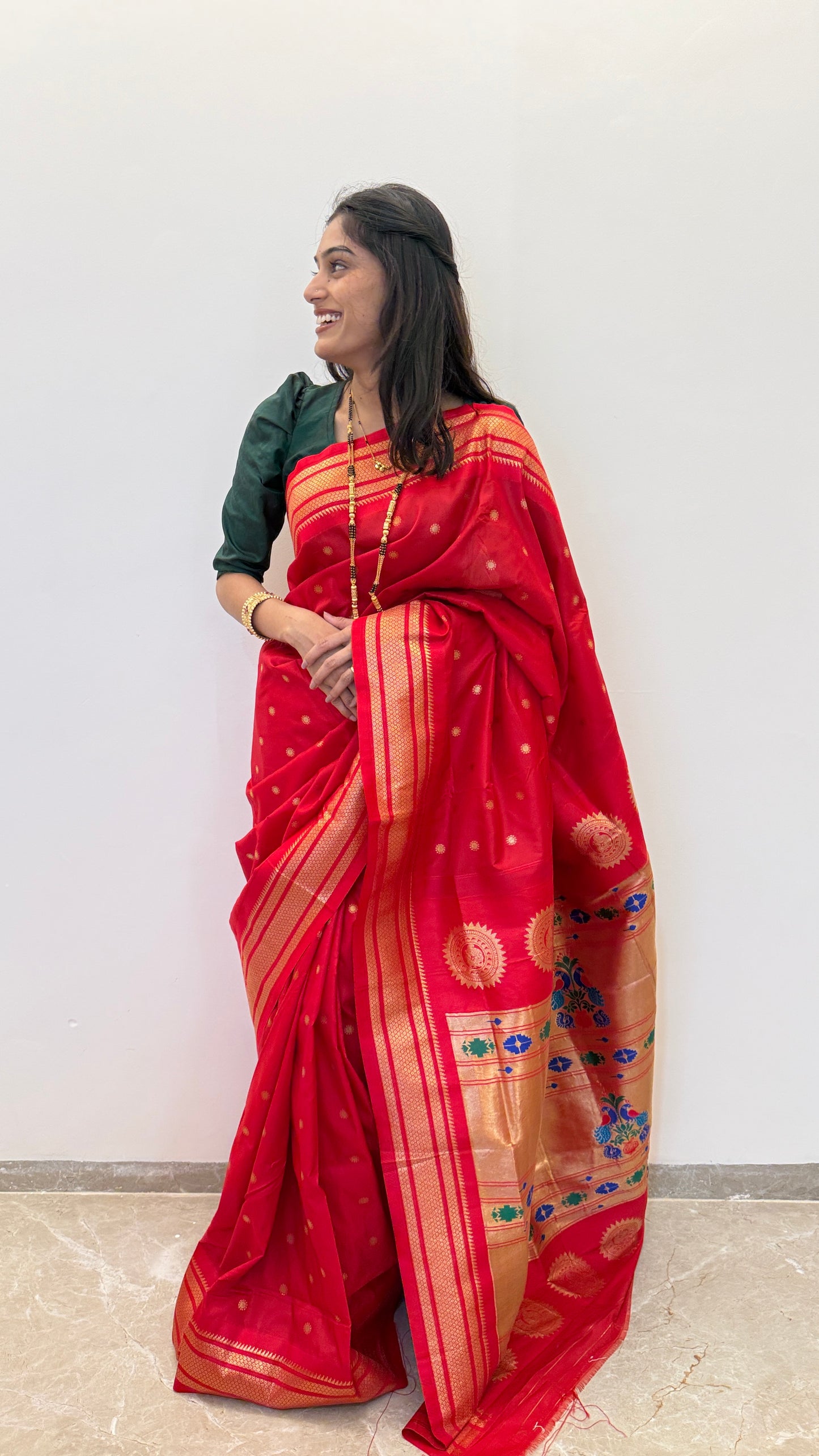 MAHARANI01 BLACK PAITHANI