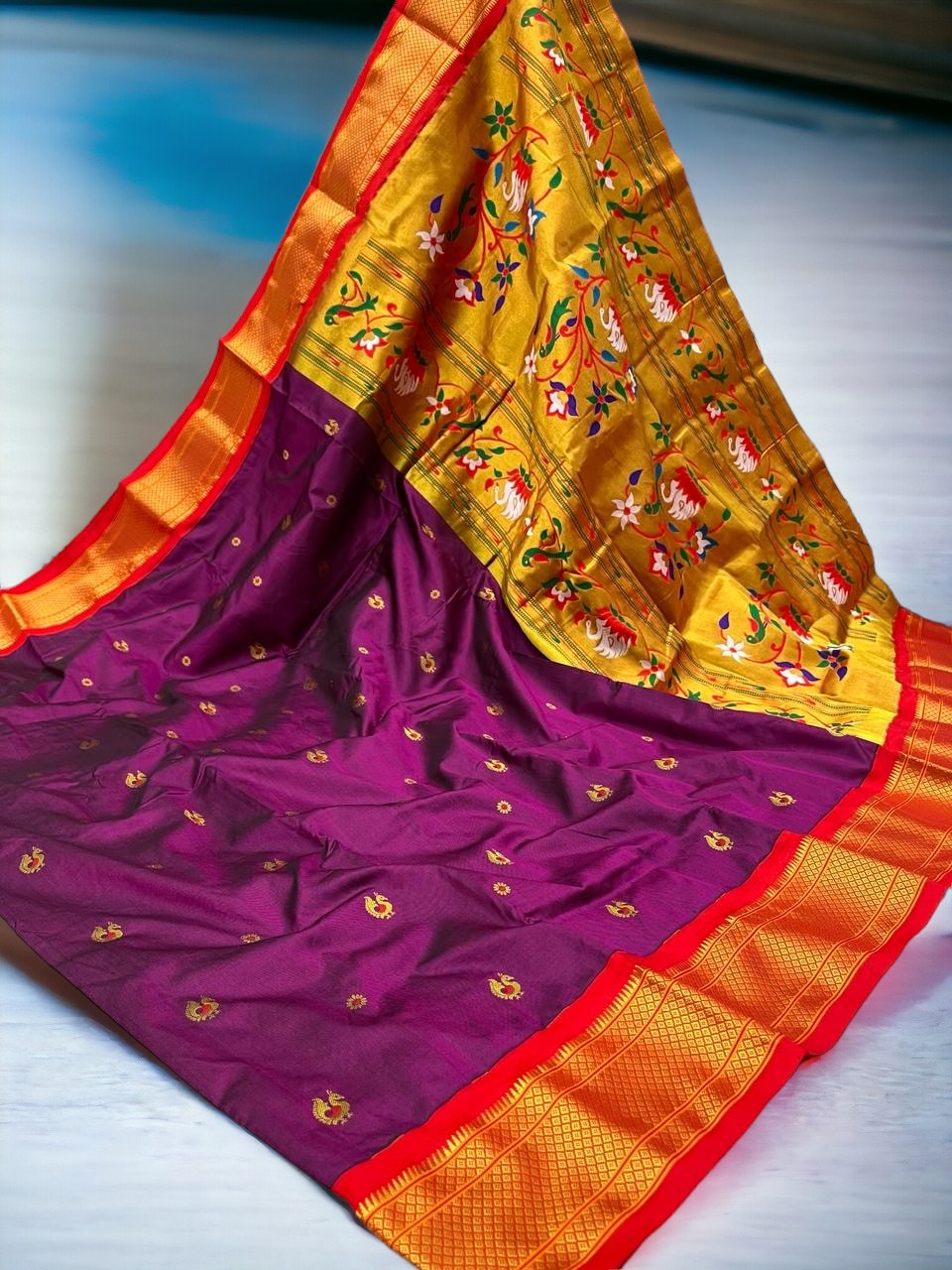 Pure Silk Kadiyal Paithani