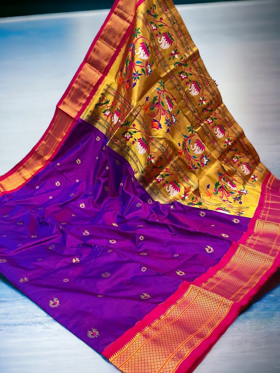 Pure Silk Kadiyal Paithani