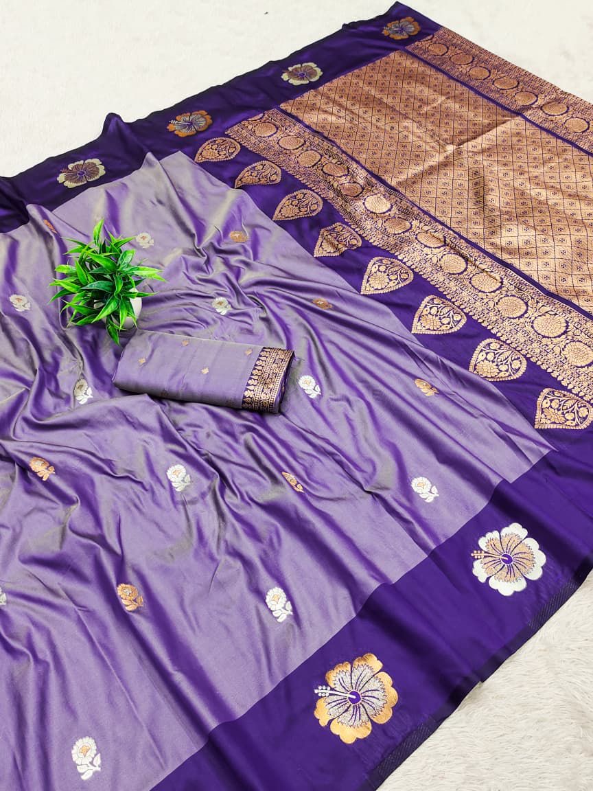 Jaswandi Border Silk saree