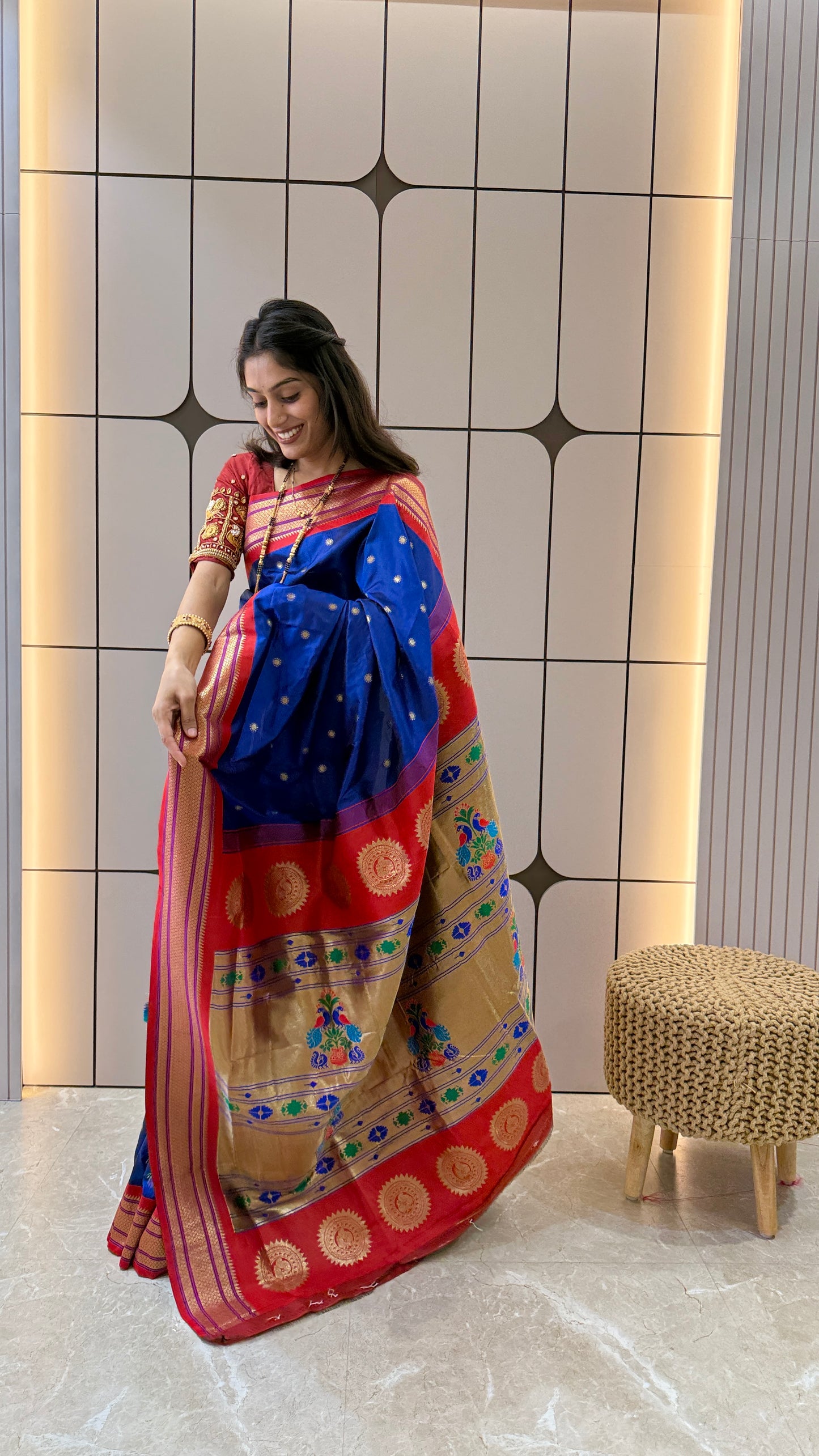 MAHARANI01 BLACK PAITHANI