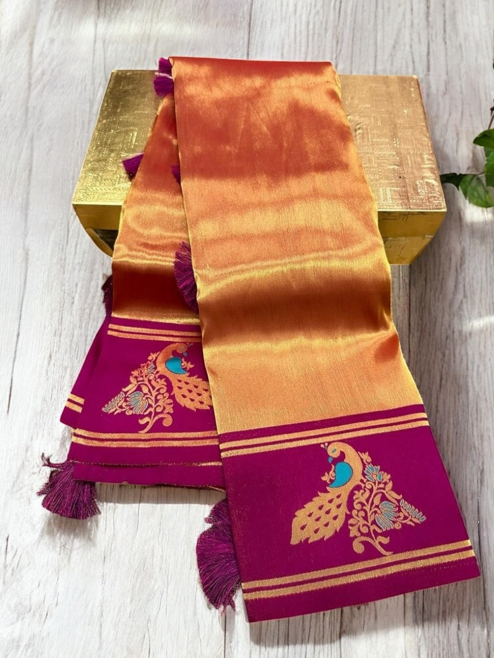 Zariwork Peacock Border Paithani