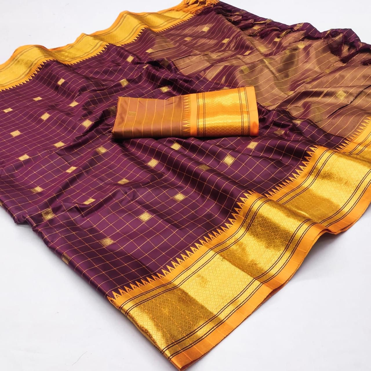 CMS99 Mercerised Cotton Silk Sarees