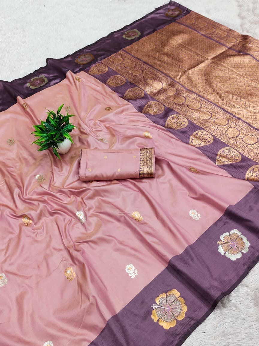 Jaswandi Border Silk saree