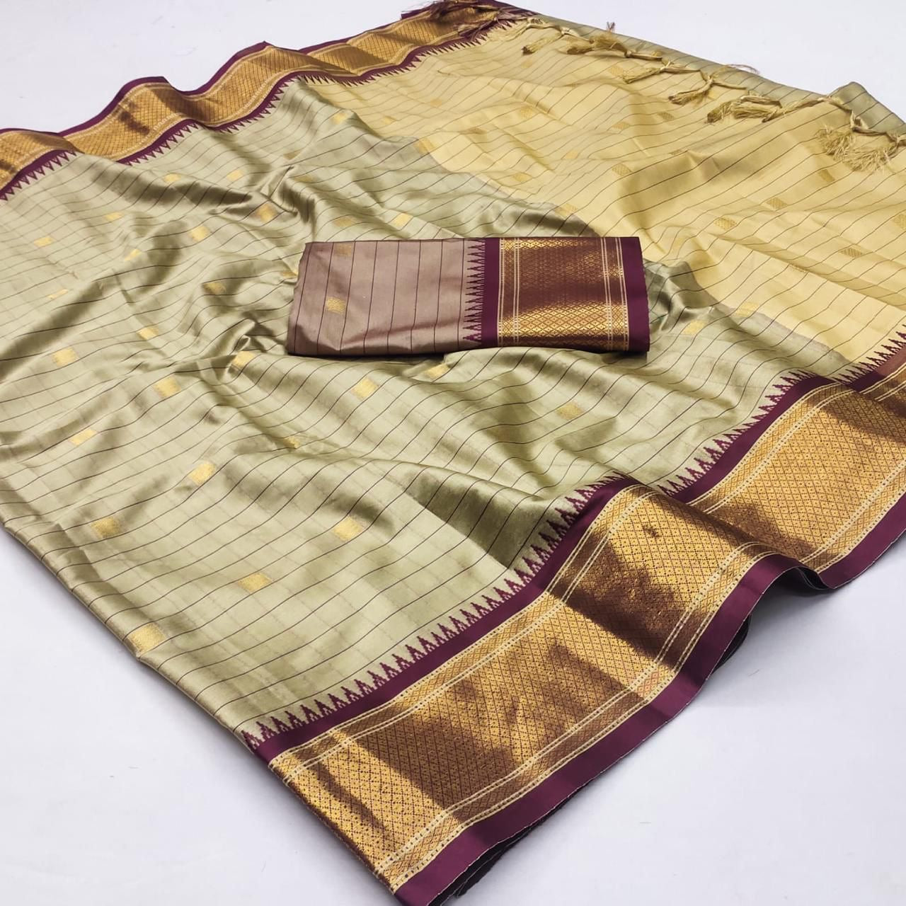 CMS99 Mercerised Cotton Silk Sarees