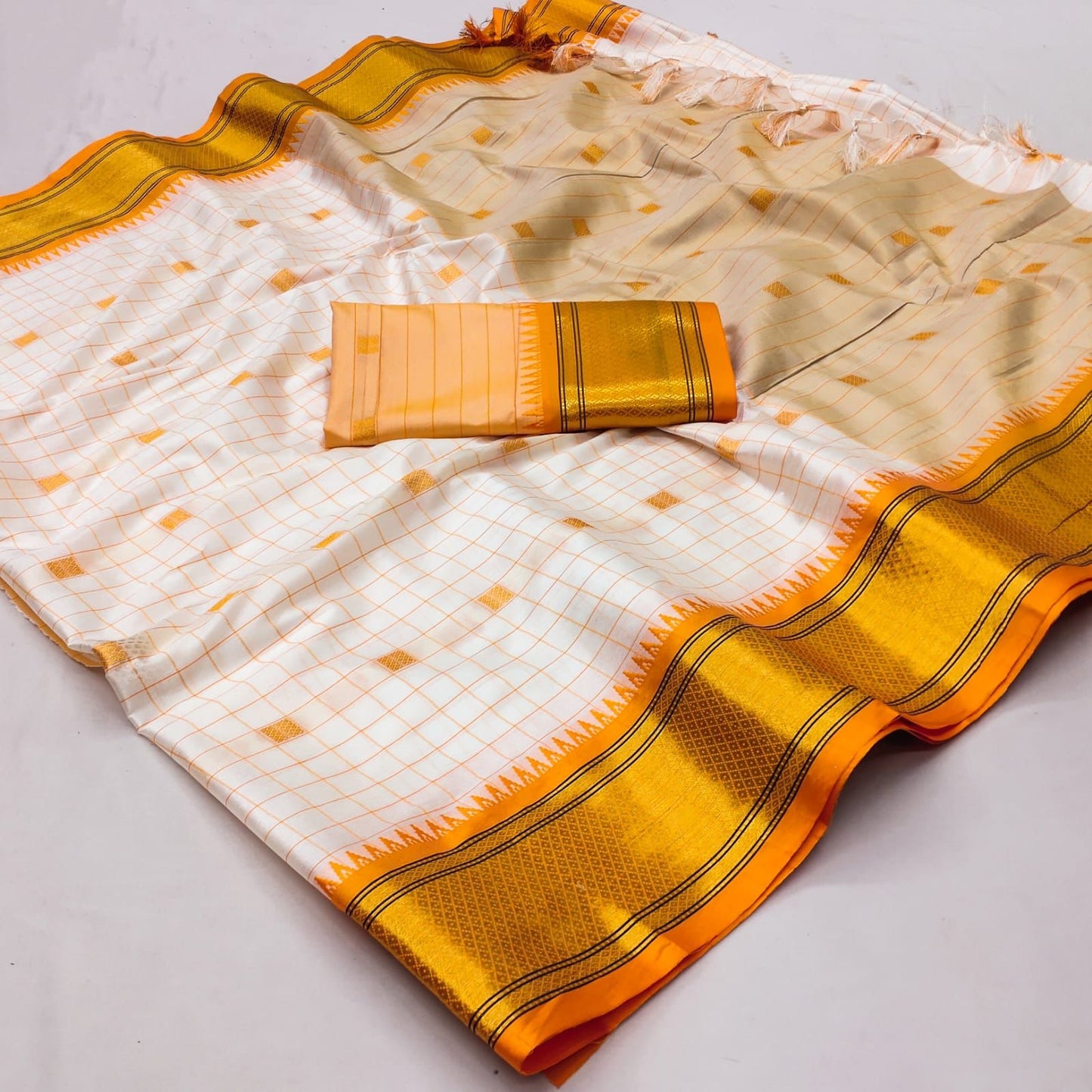 CMS99 Mercerised Cotton Silk Sarees