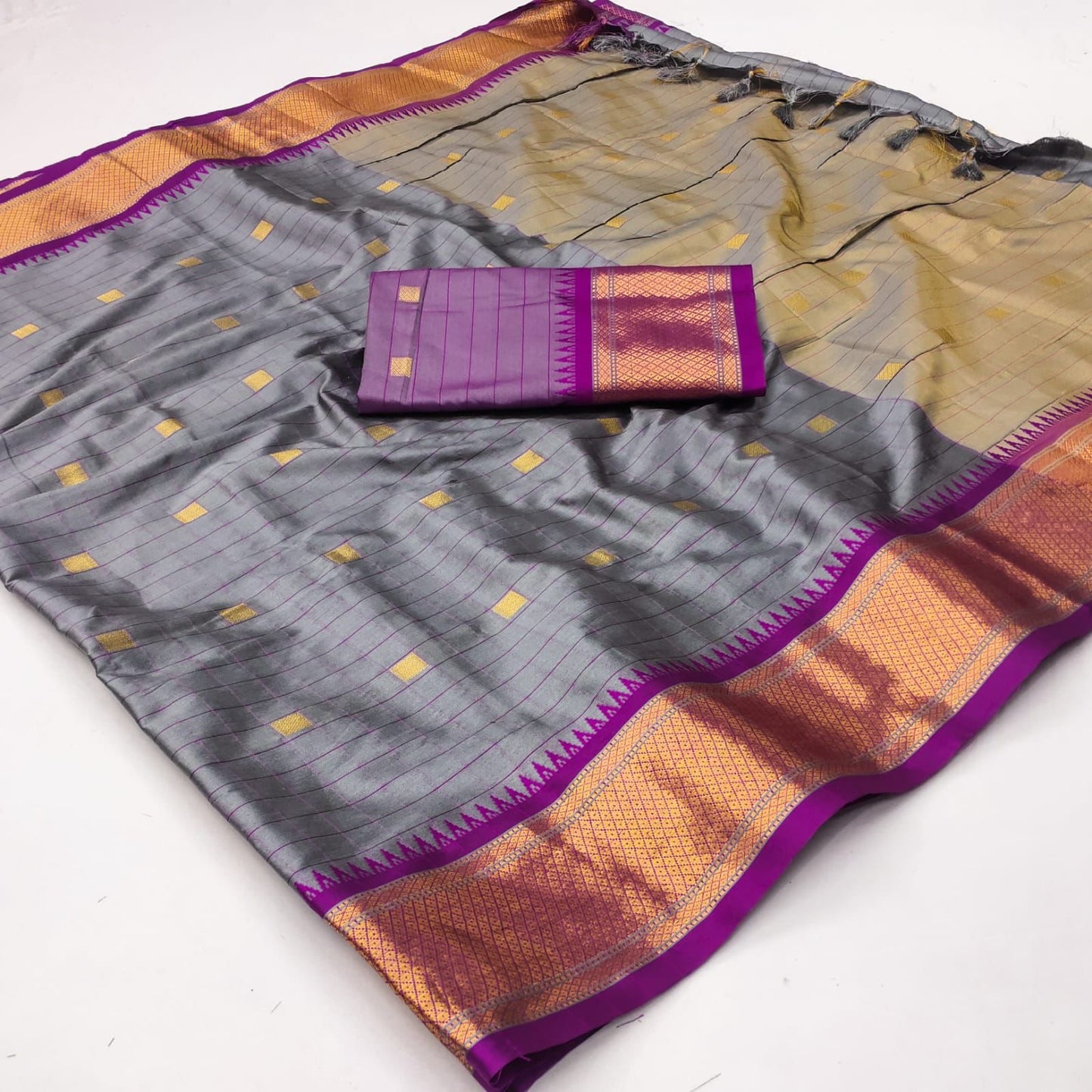 CMS99 Mercerised Cotton Silk Sarees