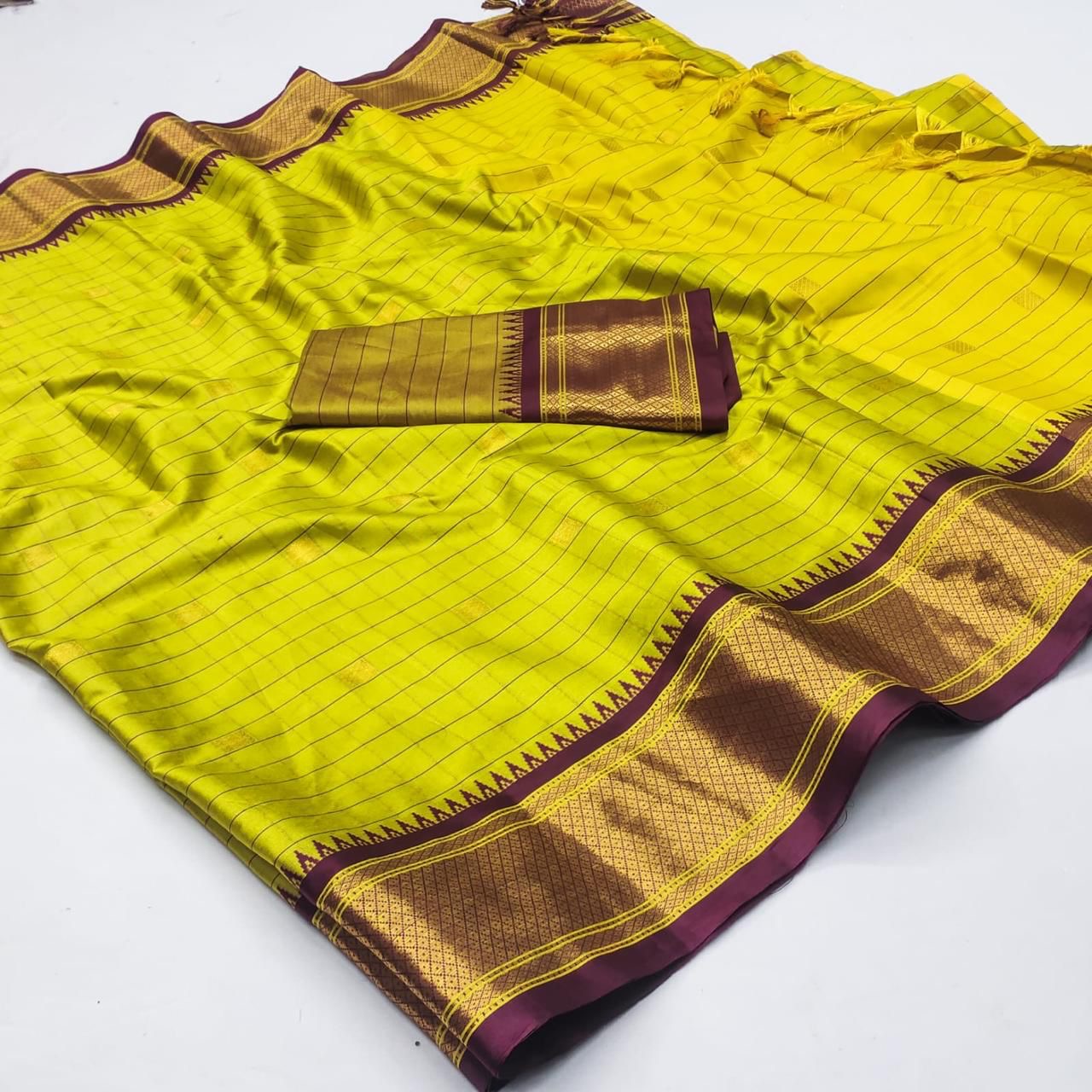 CMS99 Mercerised Cotton Silk Sarees