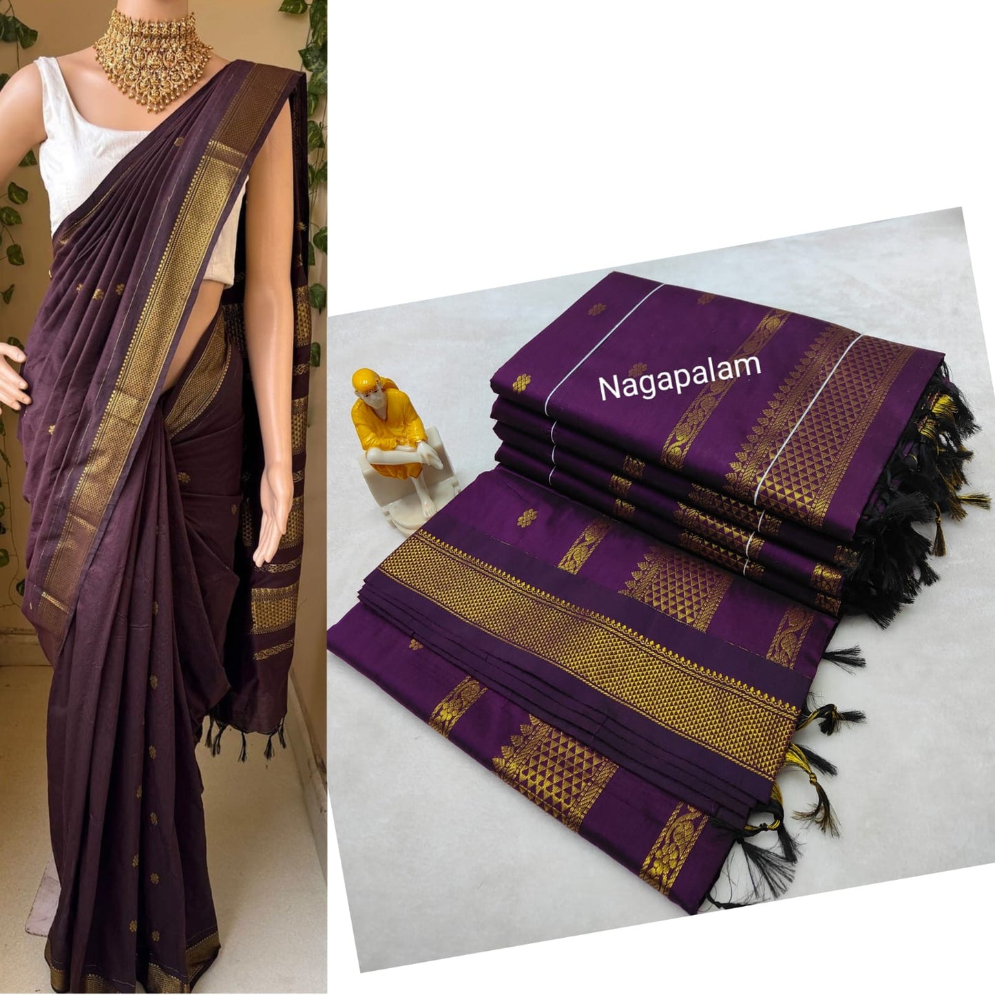 Pure Cotton Silk gadwal Saree
