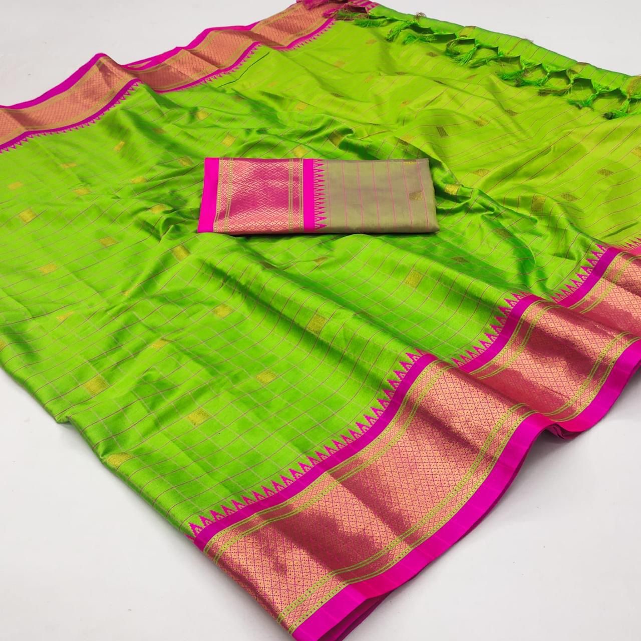 CMS99 Mercerised Cotton Silk Sarees