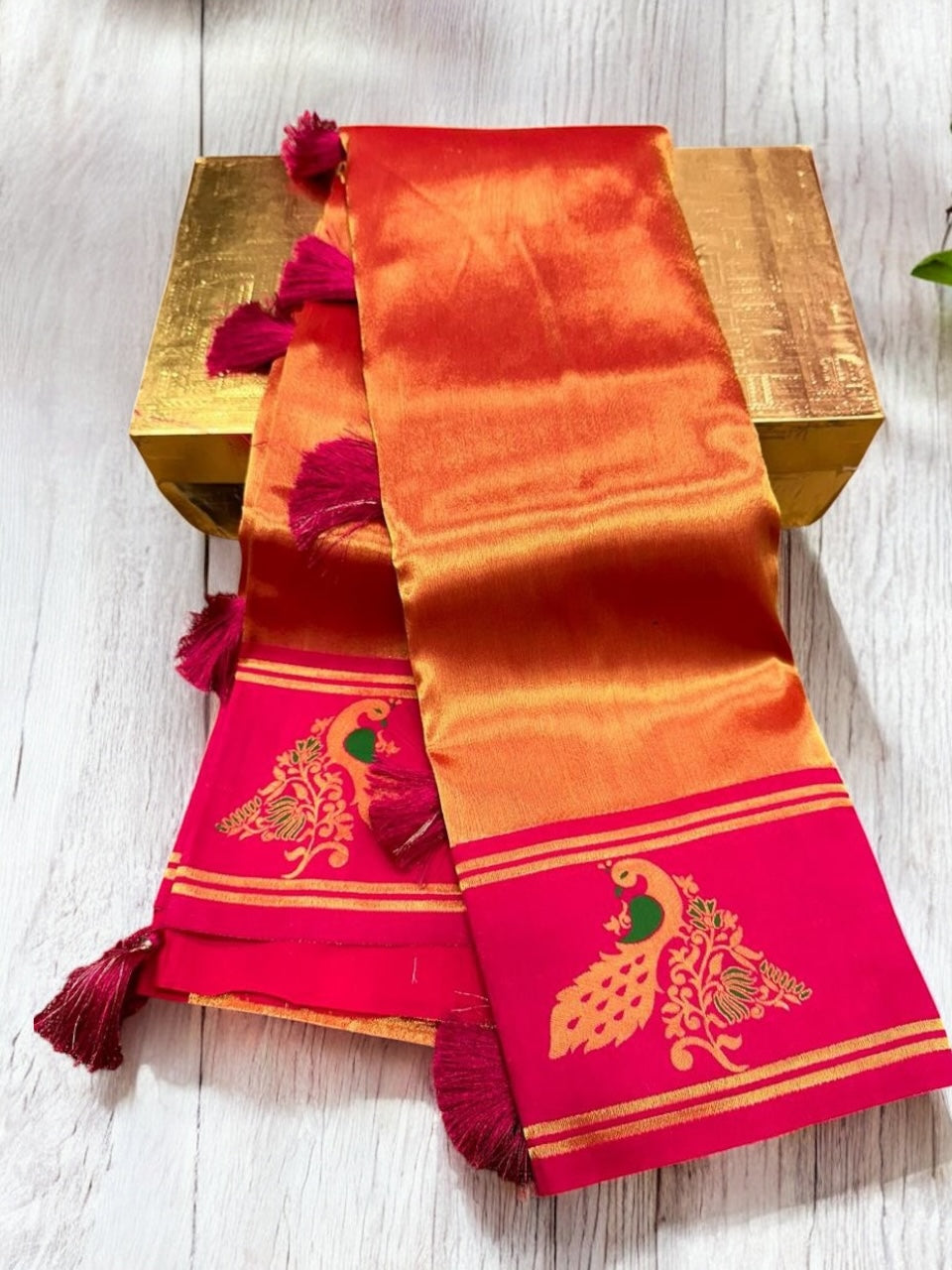 Zariwork Peacock Border Paithani