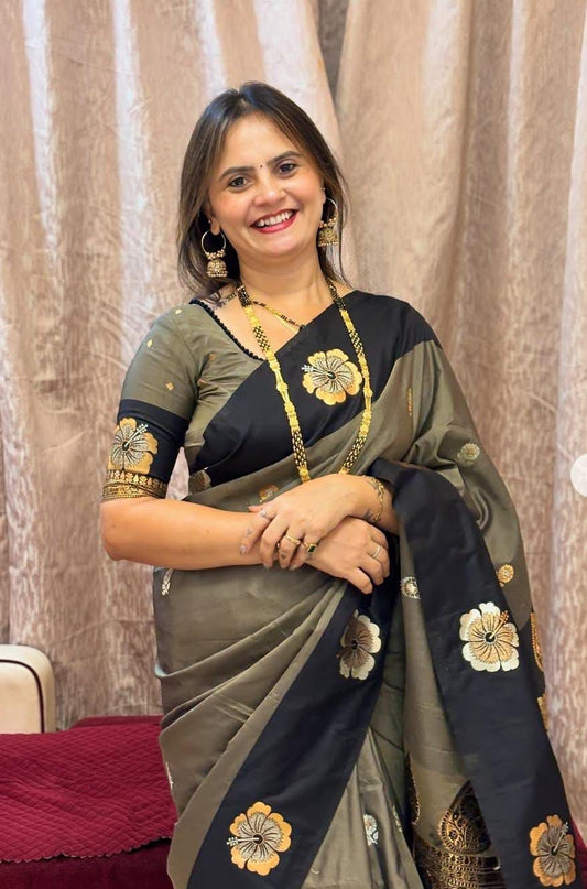Jaswandi Border Silk saree