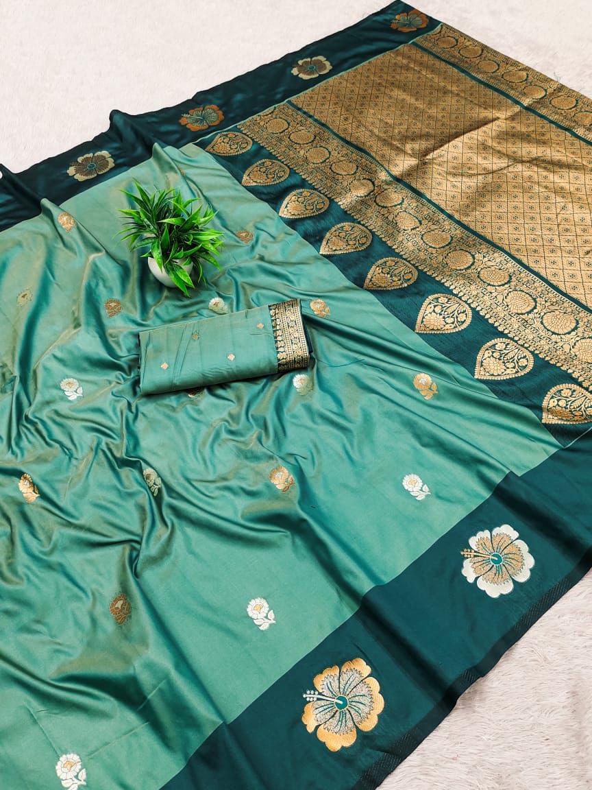 Jaswandi Border Silk saree