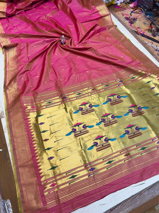 Double Pallu Katan Silk Paithani