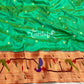 Pure Silk Handloom Peacock Parrot Brocade Paithani