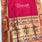 Pure Silk Handloom Peacock Parrot Brocade Paithani