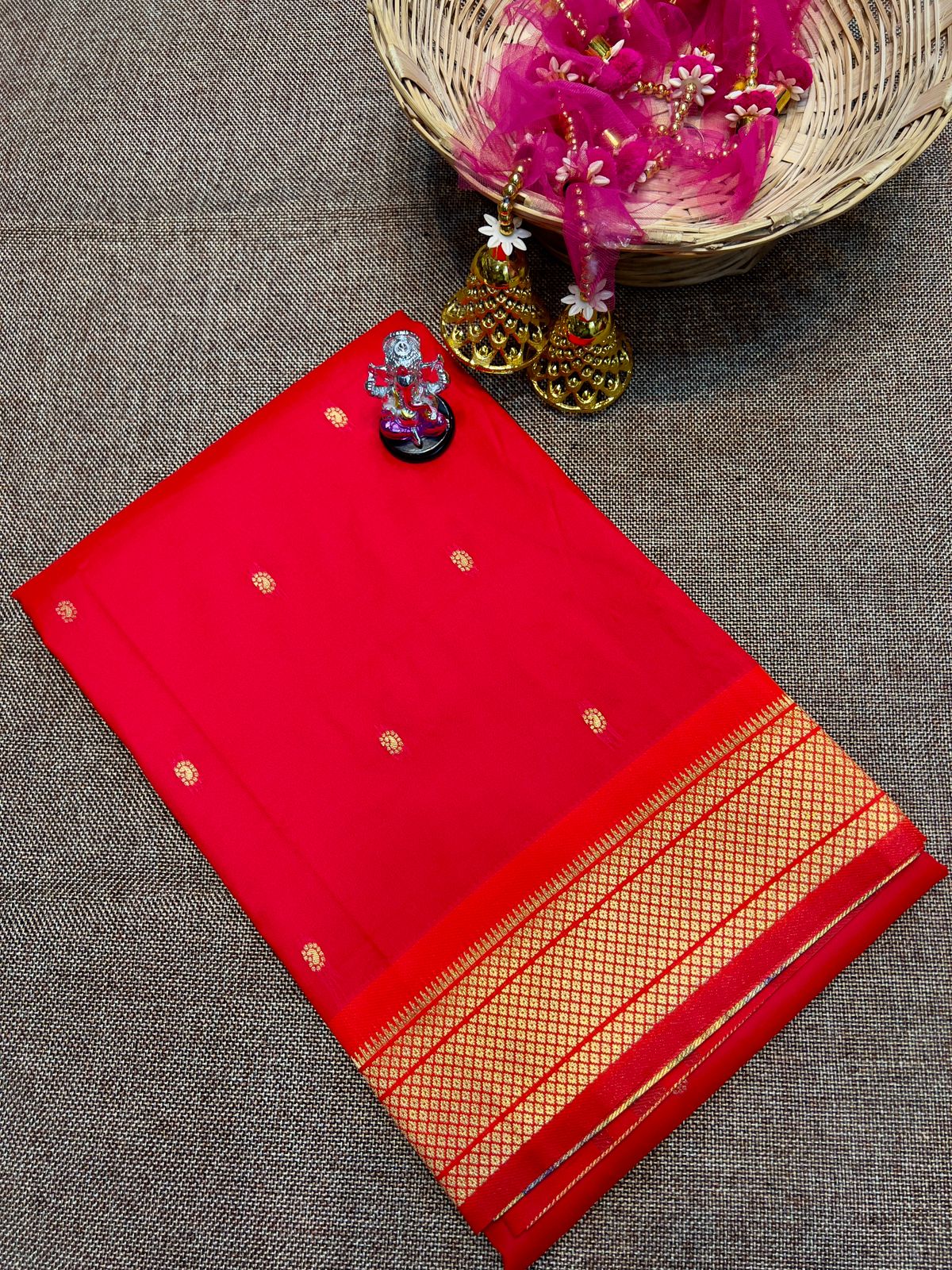 Double Pallu Katan Silk Paithani