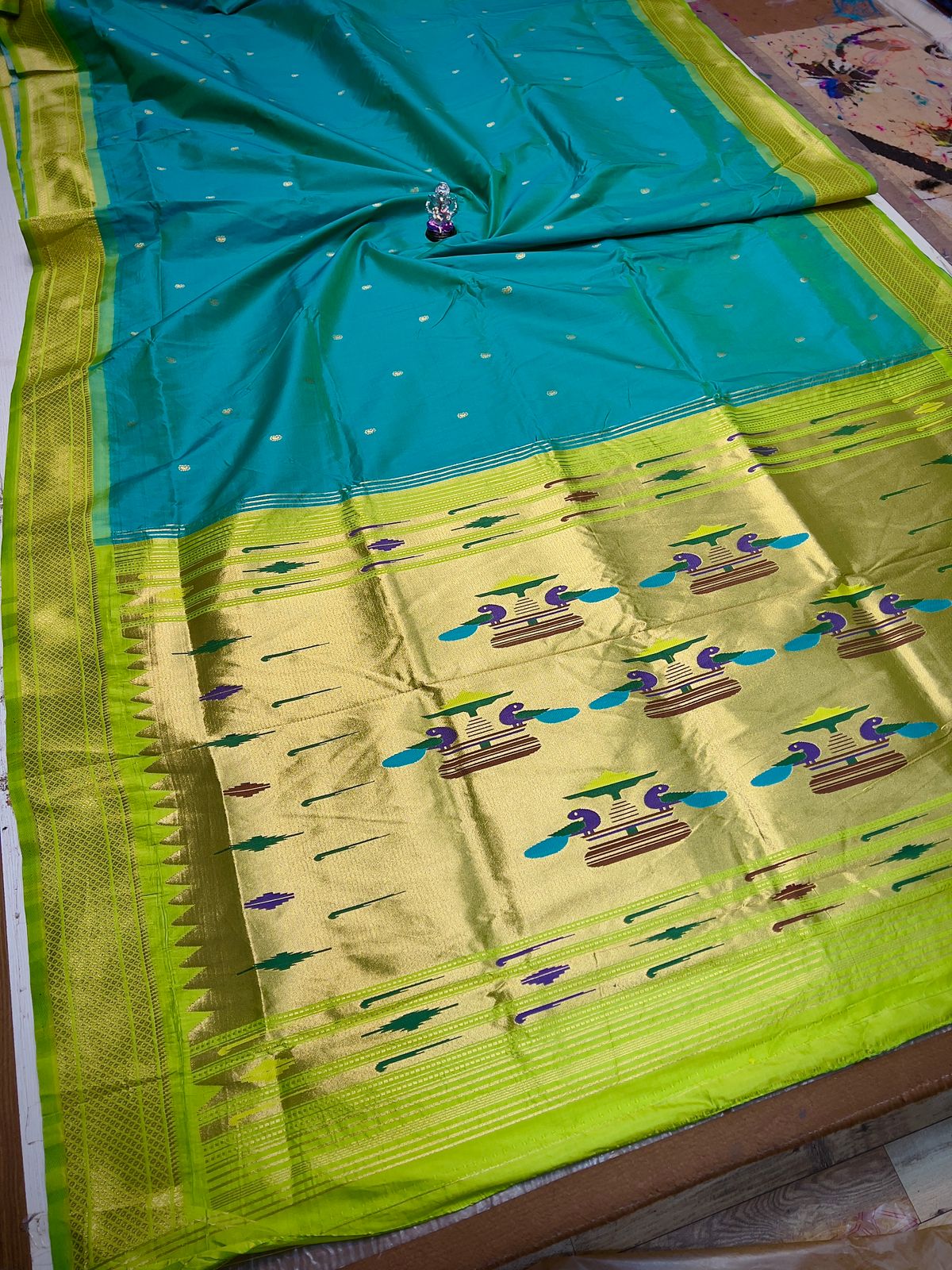 Double Pallu Katan Silk Paithani