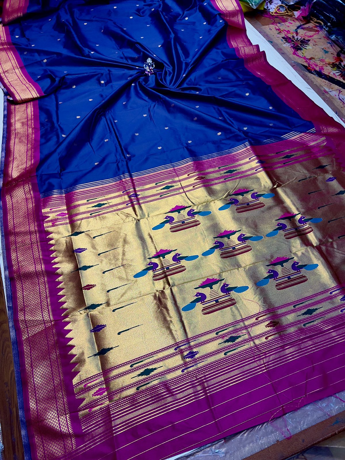 Double Pallu Katan Silk Paithani